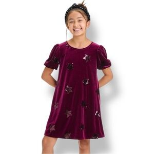 Cat & Jack | Velour Sequin Star Dress (M)